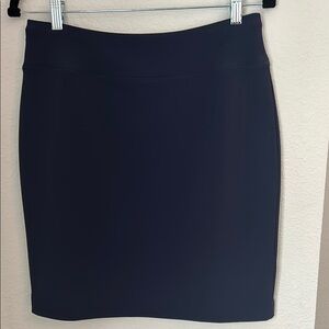 Boston Proper Classic Navy Women's Pull Up Skirt